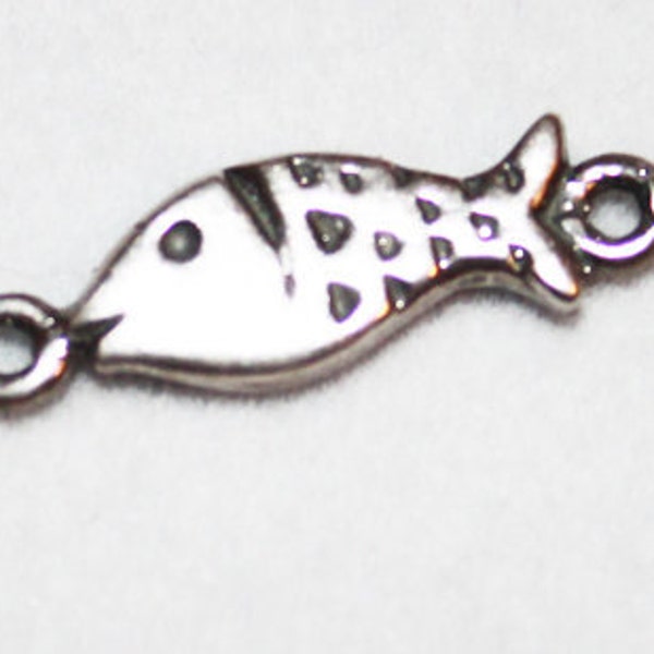 Fish Link 925 Sterling Silver Jewelry Finding Lk-Fish