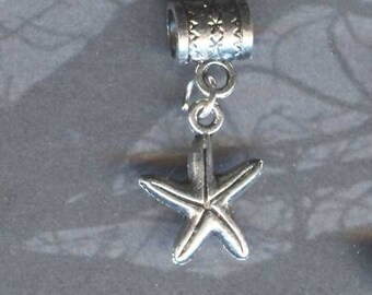 Starfish Lrg Hole Beads Fits All European Style Charm Bracelet Jewelry PND-ANM51AF