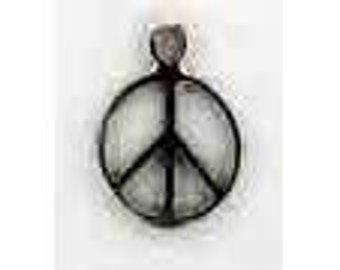 Sterling Silver Peace Symbol Charm / Pendant G1546