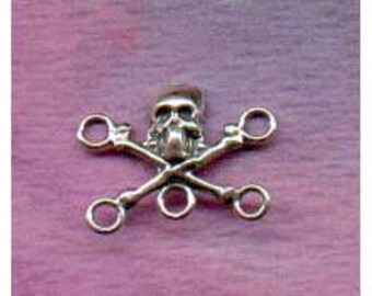 Skull Crossbones Sterling Silver Component Station Finding Jolly Roger IP002Y