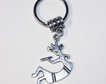 Silver KOKOPELLI  Key Chain Key Ring key Holder Key Fob KC-Sy031B