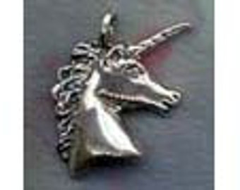 Magnifique pendentif bijou mystique LICORNE en argent sterling, éventail27