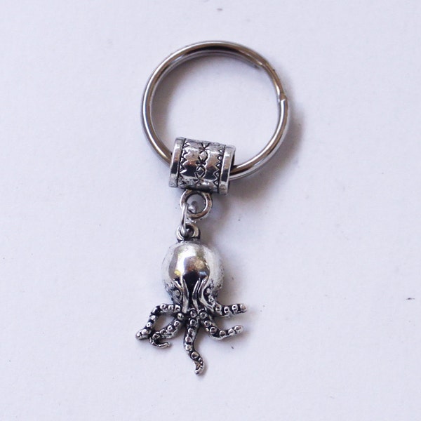 Silver OCTOPUS Key Chain Key Ring Key Holder Key Fob KC-Anm090/AM
