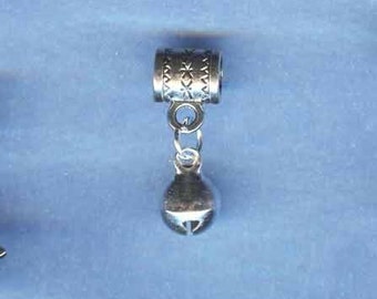 Silver Jingling Bell  Lrg Hole Bead Fits All European Style Add a Bead Charm Bracelet Jewelry Pnd-Gen049