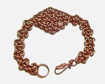 Diamant bronze armure Chainmaille Bracelet