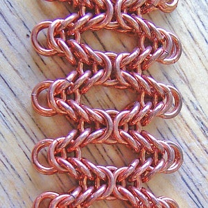 Copper Byzantine Waves Chainmaille Bracelet image 4