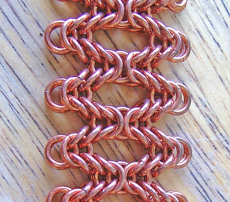 Copper Byzantine Waves Chainmaille Bracelet image 4