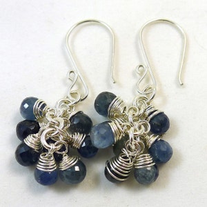 Blue Sapphire and Sterling Earrings image 4