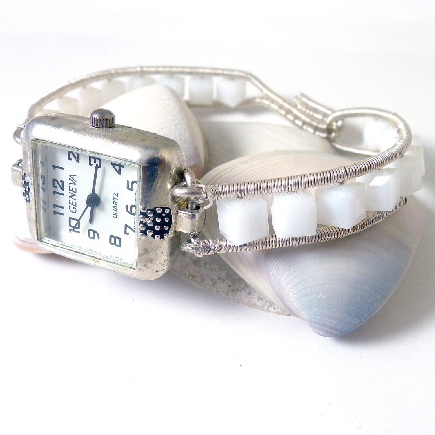 Sterling and White Crystal Wired Watch - Etsy