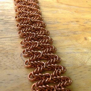 Copper Byzantine Waves Chainmaille Bracelet image 3