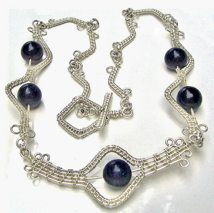 Australian Boulder Opal and Sterling Silver Necklace
