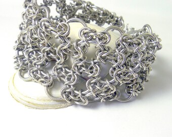 Sterling Silver Filigree Byzantine Bracelet