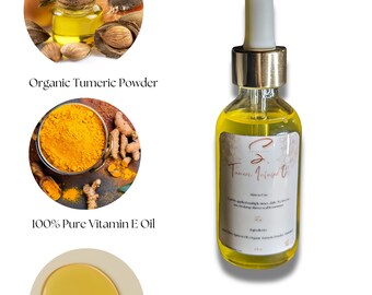 Organic Tumeric Infused Brightening Oil, Dark Spots Serum