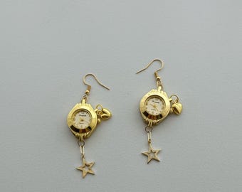 Orecchini Steampunk Vintage, orecchini a forma di ingranaggio, Orecchino Steampunk Gear, Orecchio Pendenti in Stile Gotico Punk, Gioielli da Donna