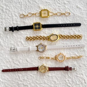 Reloj personalizado, reloj vintage personalizado, esfera y correa de reloj a juego, reloj de cuero clásico, reloj dorado unisex, regalo personalizado único