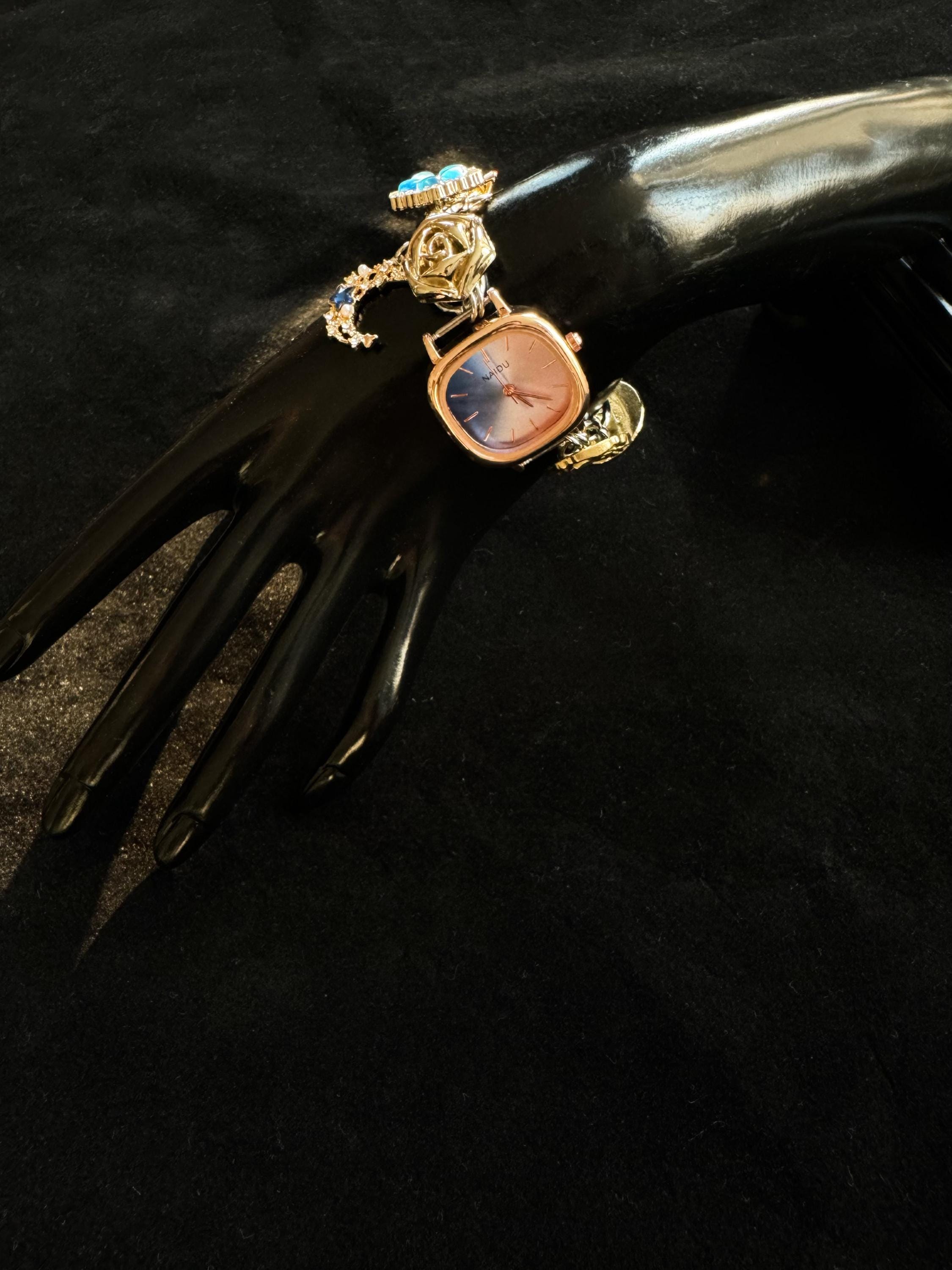 Handmade Vintage Watch Bracelet - Unique Charm Timepiece for