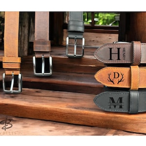 Personalized Leather Belt, Custom Engraved Men's Belt, Christmas Gift for Him, Valentines Day Gift for Husband, Anniversary Gift, Boyfriend