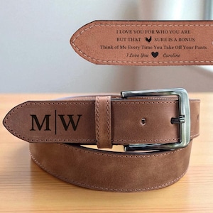 Personalized Leather Belt for Anniversary, Custom Belt for Him, Gift for Husband, Fathers Day Gift Gift for him, Gift For Teacher