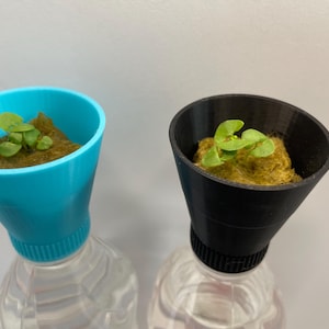 Hydroponic Grow Cap, Recycled Water Bottle Plant Growing System