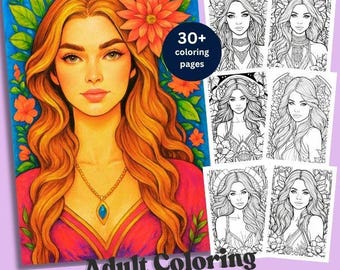 Detailed Adult Coloring Pages: Relaxing Designs (PDF Downloadable Bundle