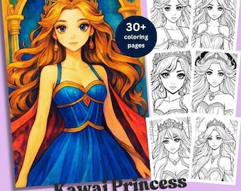 Coloring Book Kawaii Cute Anime Designs, Fun Kawaii Coloring Book for Relaxation and Gifts