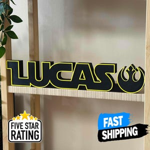 Star Wars Personalized Name Sign | Star wars Gift | Custom Mandalorian Name Gift | Fully Customizable Star Wars Name Plate