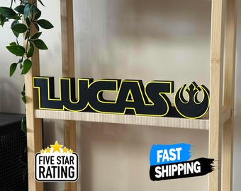 Star Wars Personalized Name Sign | Star wars Gift | Custom Mandalorian Name Gift | Fully Customizable Star Wars Name Plate