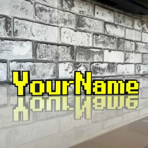 Custom OSRS Runescape Inspired Personalized Nameplate | Office, Wall Art, Gamer Gift Ideas, Name Plaque