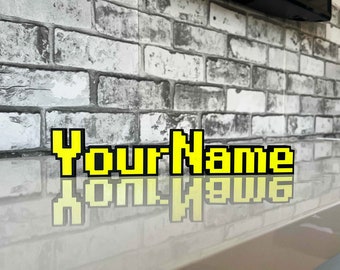 Targa personalizzata ispirata a OSRS Runescape / Ufficio, arte murale, idee regalo per giocatori, targa con nome