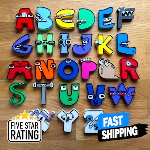 Litery w stylu „Alphabet Lore”: Kompletny zestaw od A do Z, prezent do pokoju dziecięcego