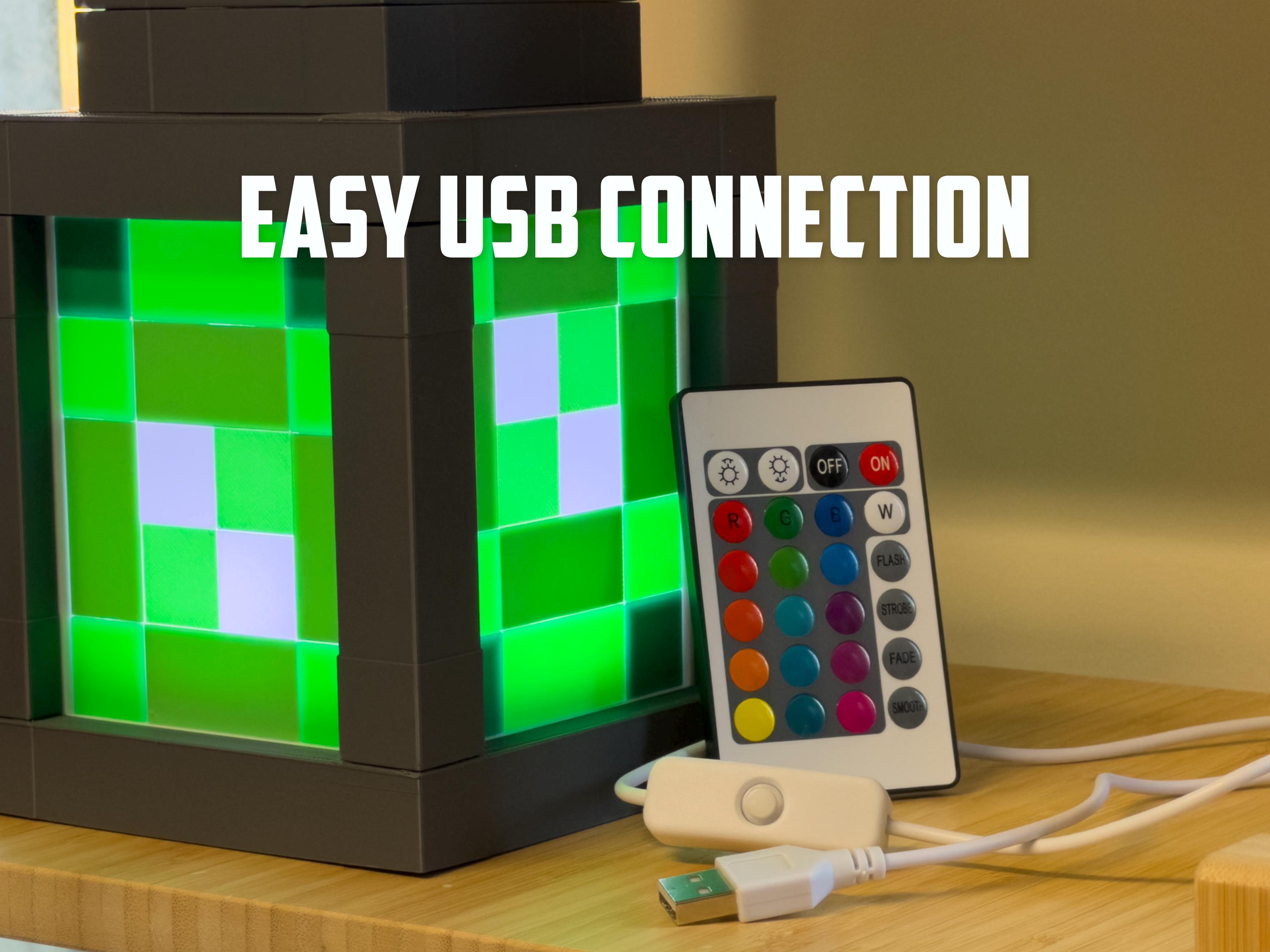 Minecraft Lantern RGB Lamp – USB Powered Pixel Gaming Light - Etsy