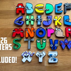 Alphabet Lore Style Letters: Full Set A-Z, Nursery Gift image 2