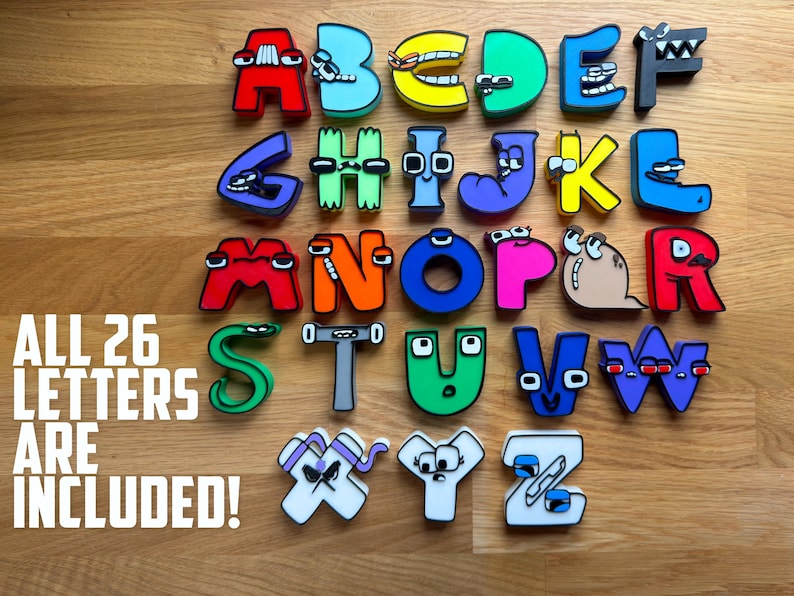 Alphabet Lore Style Letters: Full Set A-Z, Nursery Gift image 2