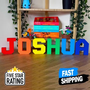 Placa de nombre personalizada estilo ladrillo GRANDE / Placa de nombre estilo ladrillo, guardería, letrero para habitación de niños, maestro, letrero para habitación de niños, letrero de escritorio personalizado