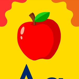 Bunte illustrierte ABC Bildkarten (2)