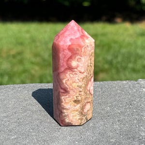 Rhodochrosite Crystal Tower High Quality, Polished Pink Stone Point, Premium Healing Crystal, Heart Chakra Stone, Self-Love Gift, Pink Stone