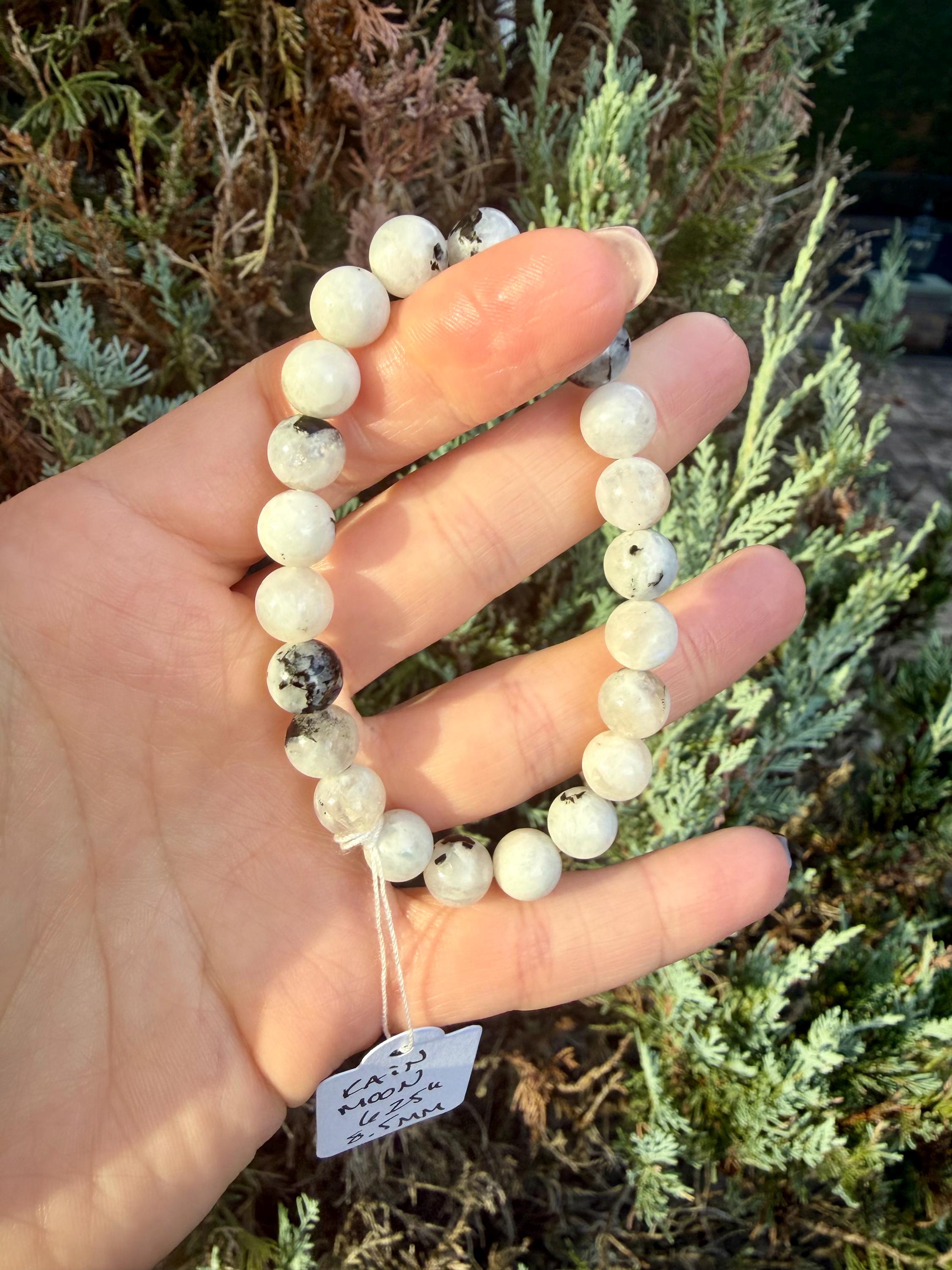 Rainbow Moonstone 8mm Beaded Bracelet • Blue Flash Intuition Stone, Feminine Energy Jewelry 14