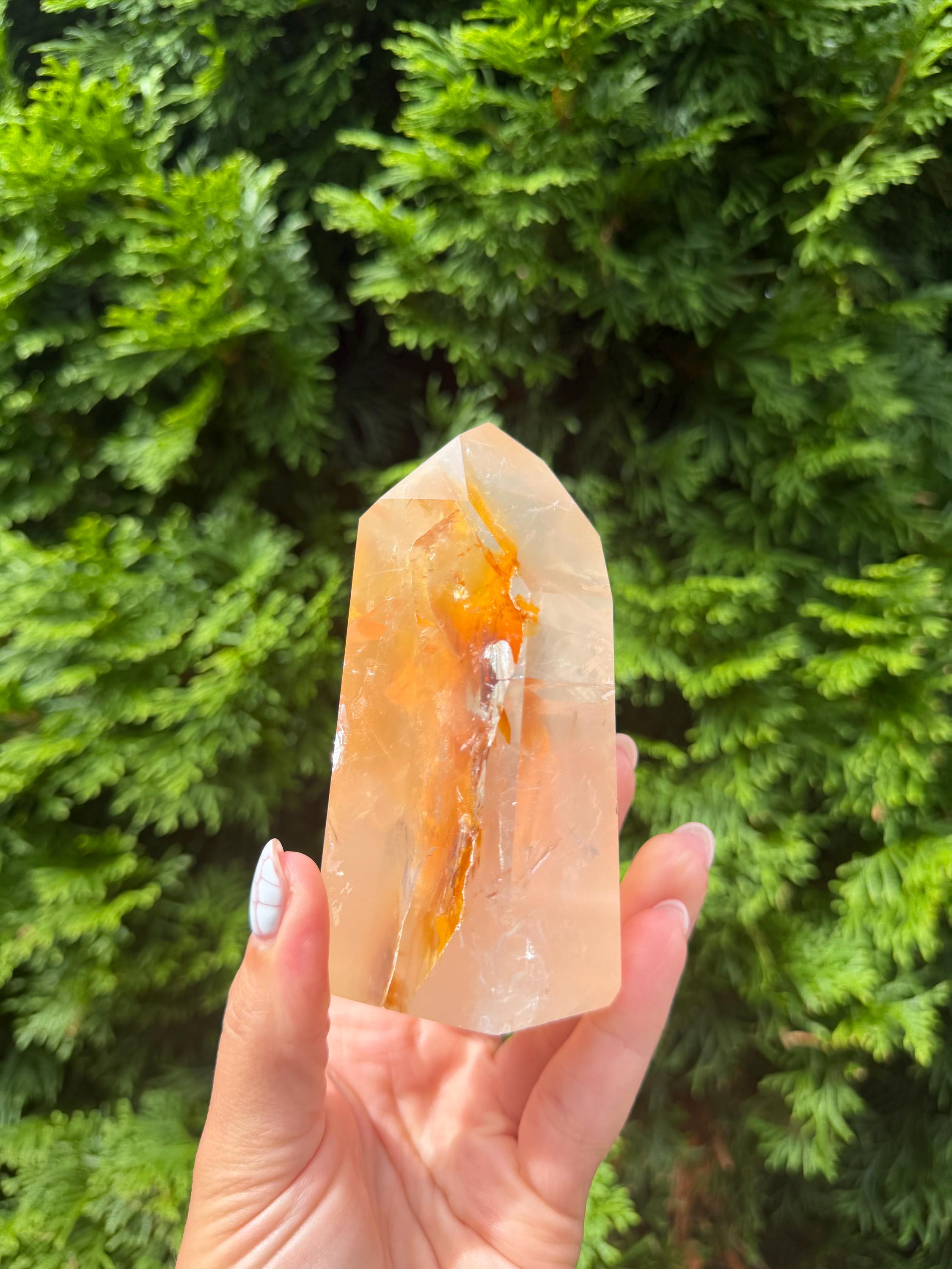 Golden Healer Tower from Brazil: Polished Quartz Point 6