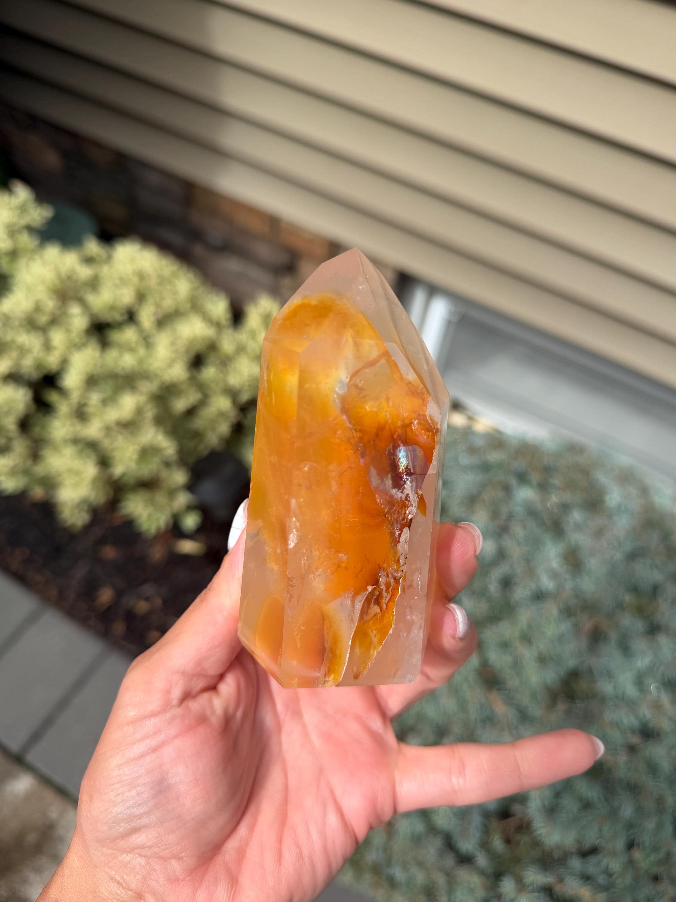Golden Healer Tower from Brazil: Polished Quartz Point 10
