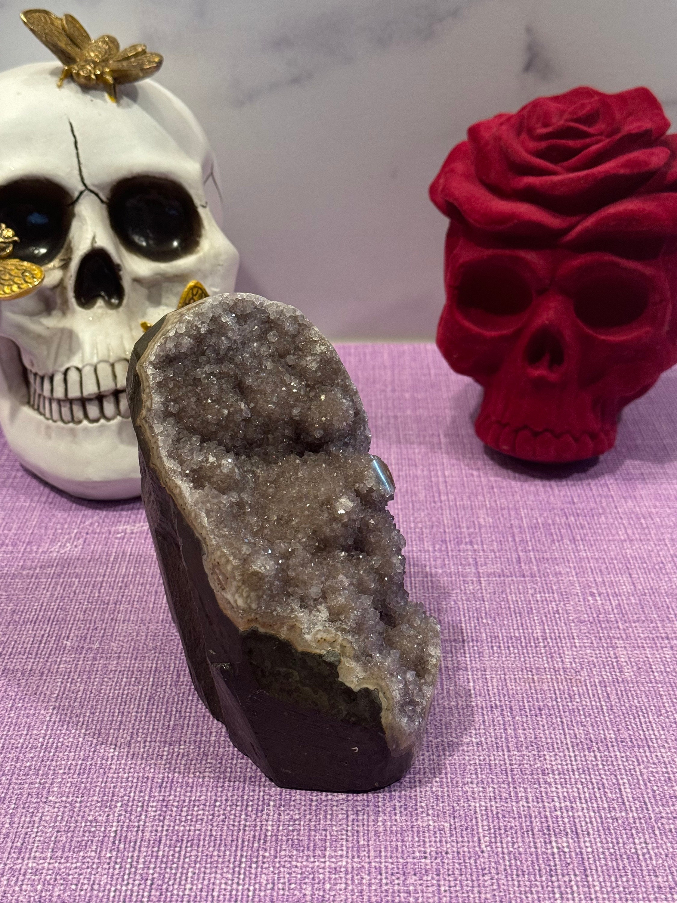 Pink Amethyst Agate Stalactite Cluster • Large Healing Crystal Specimen 3.13lbs 7