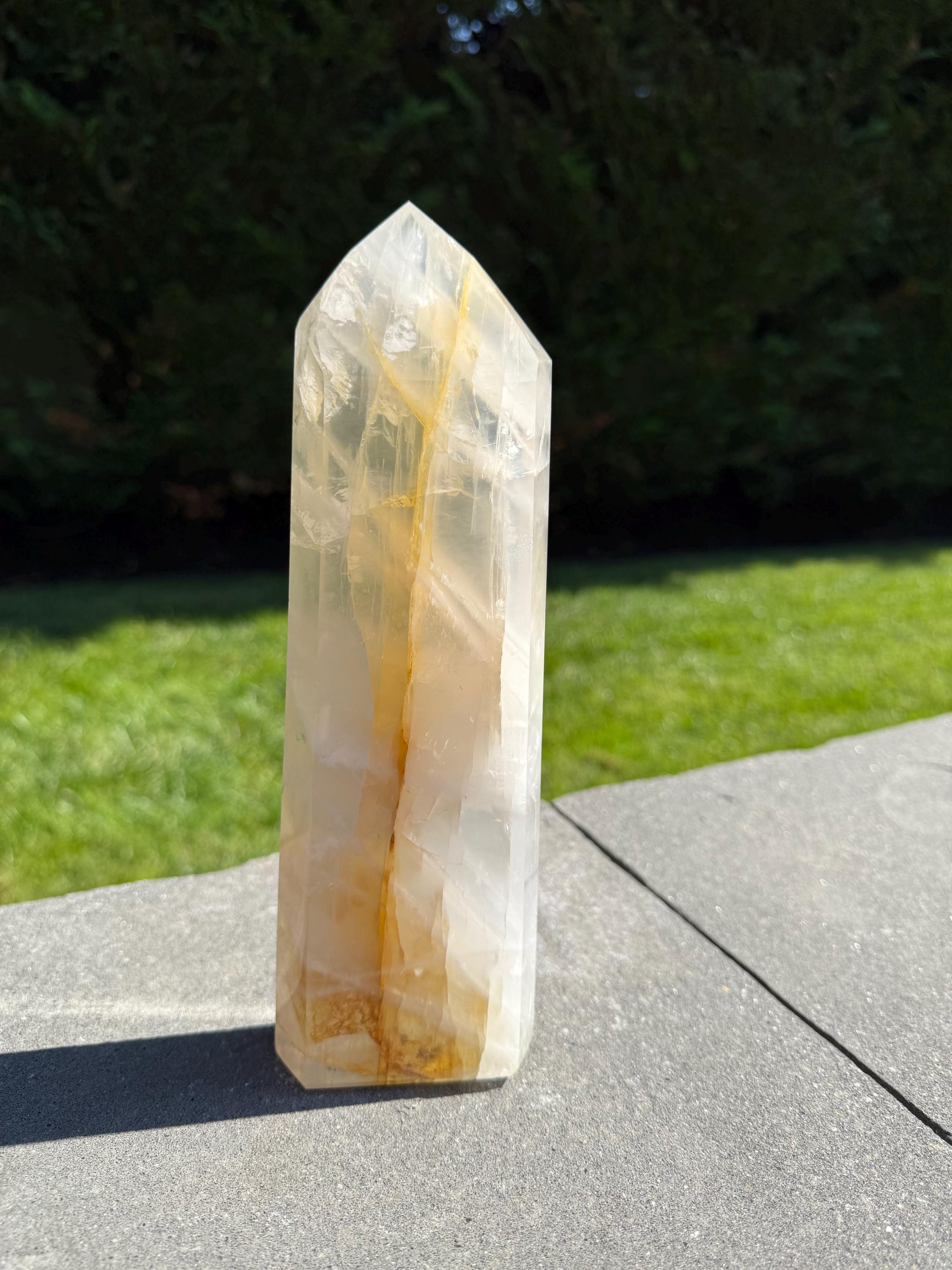 XL Golden Healer Girasol Quartz Tower • Polished Crystal Point from Brazil 5