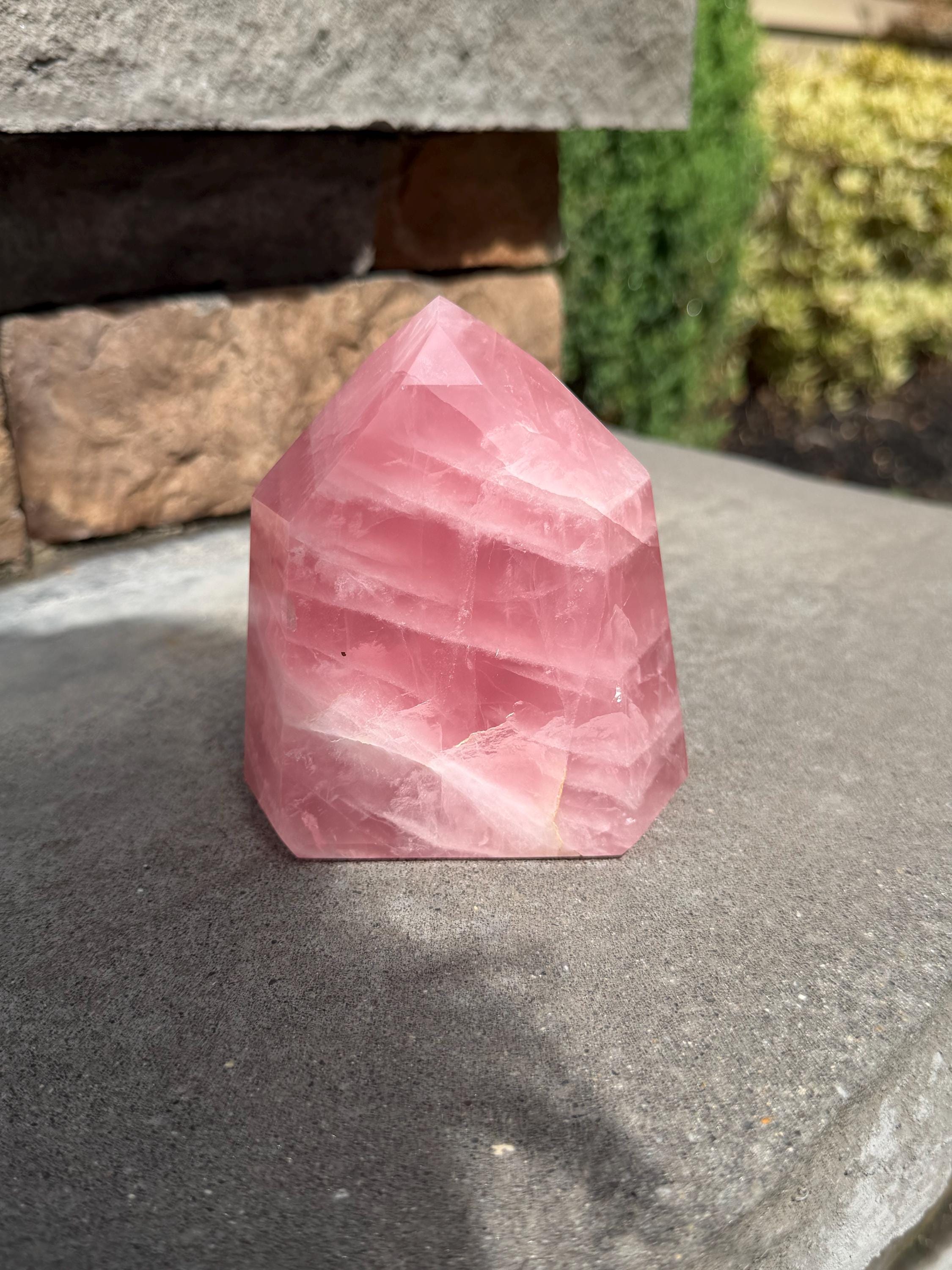 Brazilian Rose Quartz Chunky Point: Polished Pink Crystal Specimen (4"x3.5") 11
