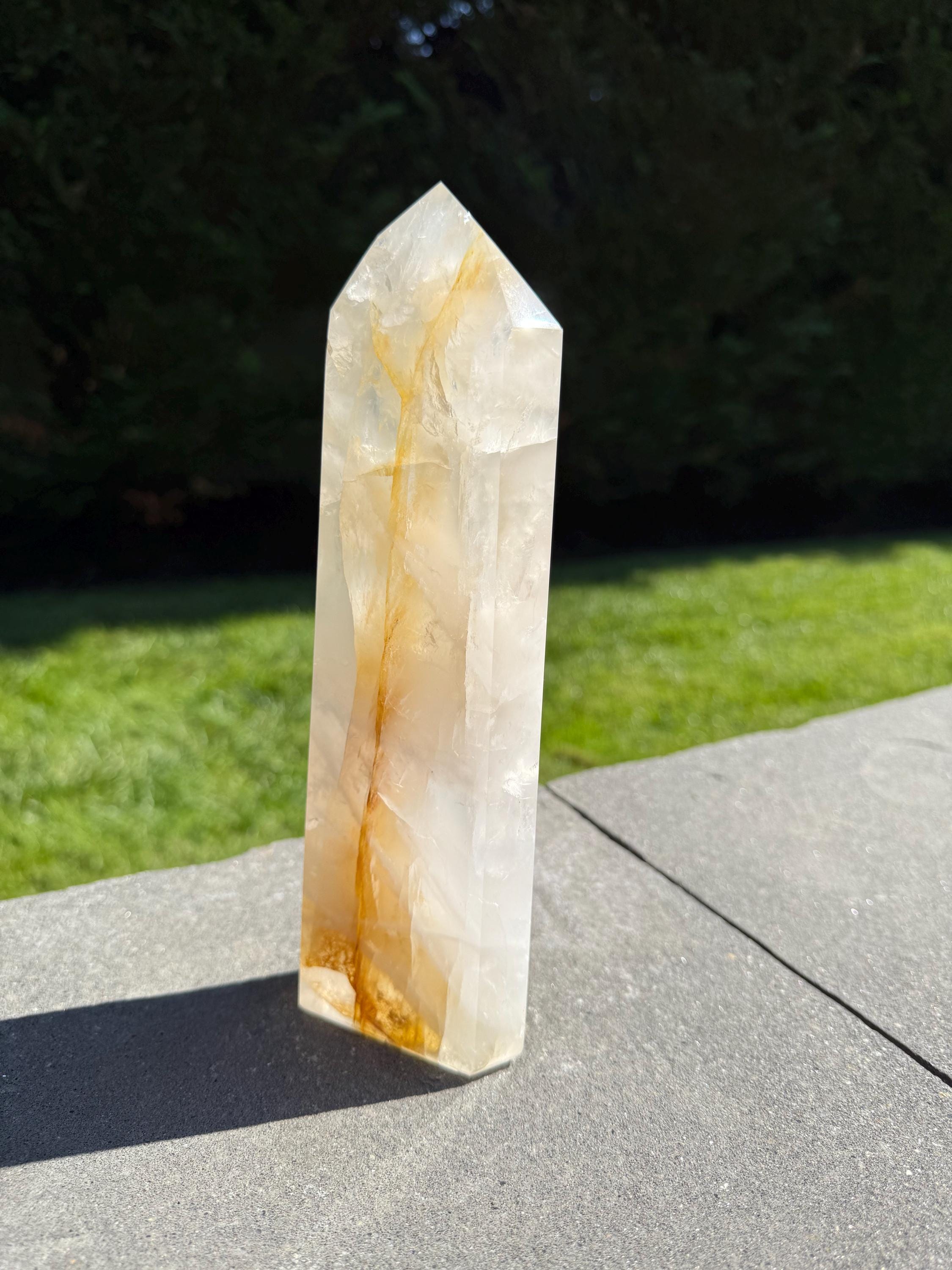XL Golden Healer Girasol Quartz Tower • Polished Crystal Point from Brazil 6
