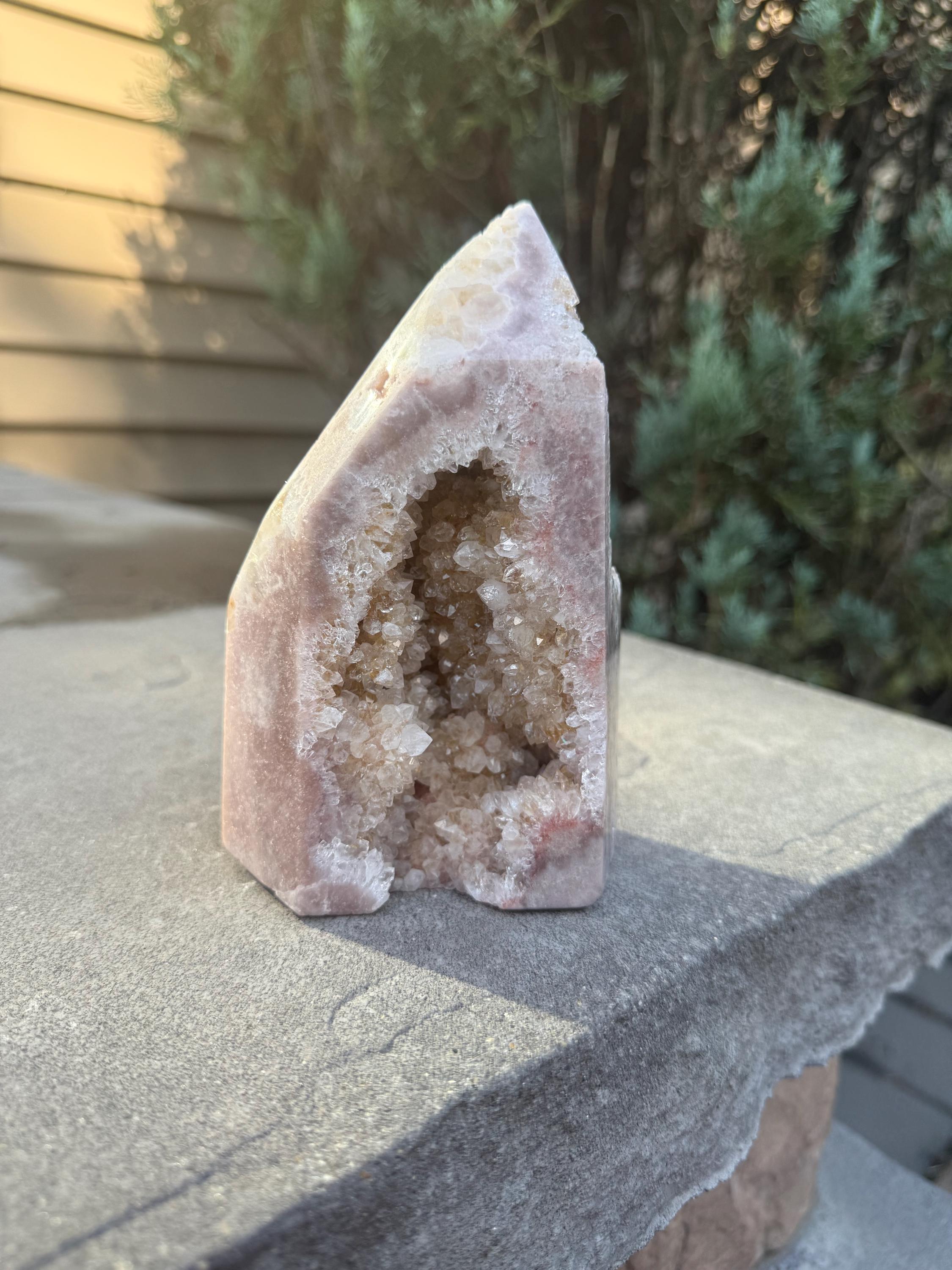 Druzy Pink Amethyst Crystal Freeform from Brazil: Crystal Home Decor 14