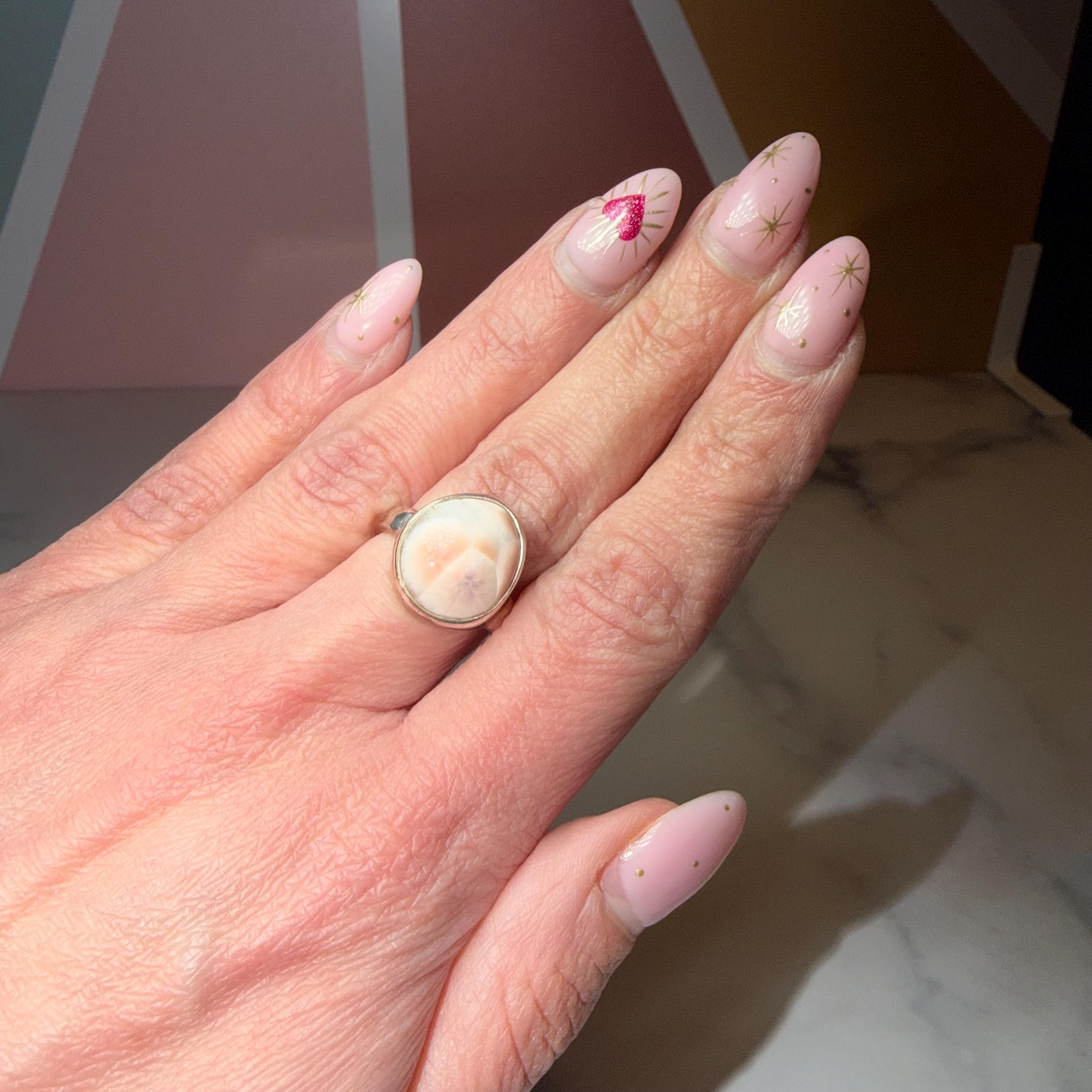 Natrolite Ring Size 7.25, 925 Sterling Silver Crystal Ring Unique Rare Gemstone Jewelry Gift 2