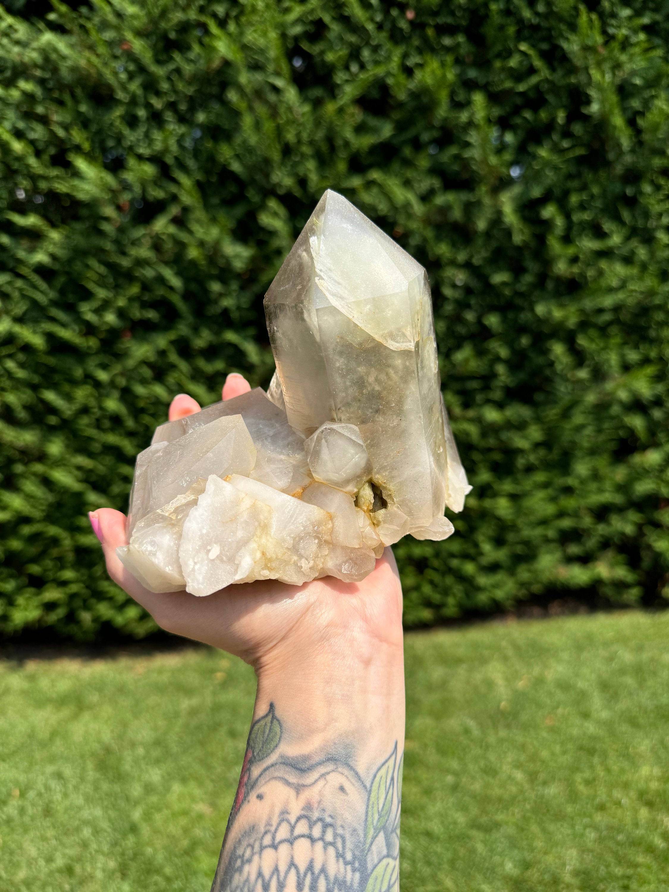 XL Himalayan Quartz Crystal Cluster • High Vibration Meditation Stone • Natural Mineral Specimen (Indian) 9