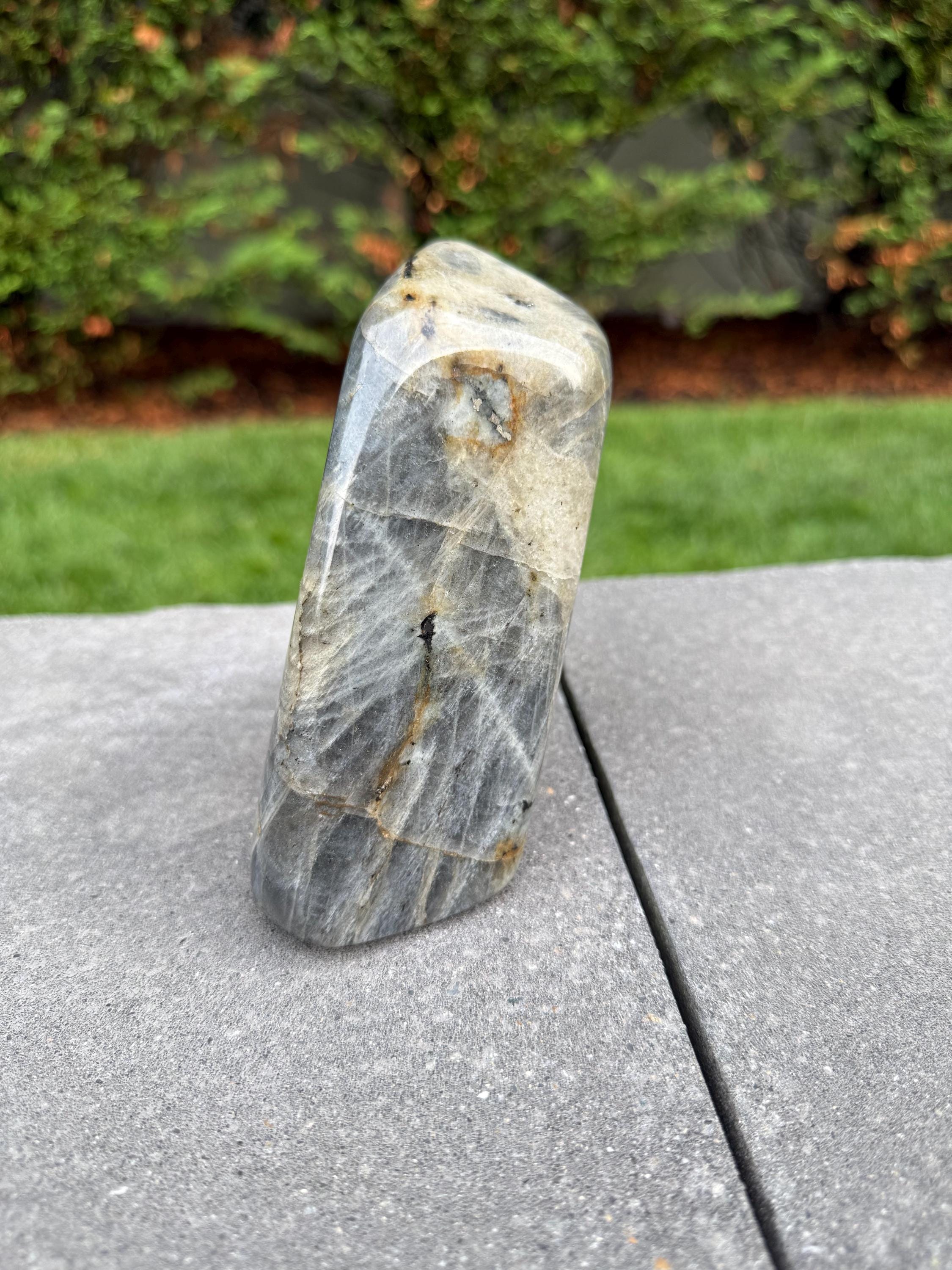 Large Labradorite Freeform Crystal • Polished Sunset Flash, Intuition Stone, Spiritual Decor 10