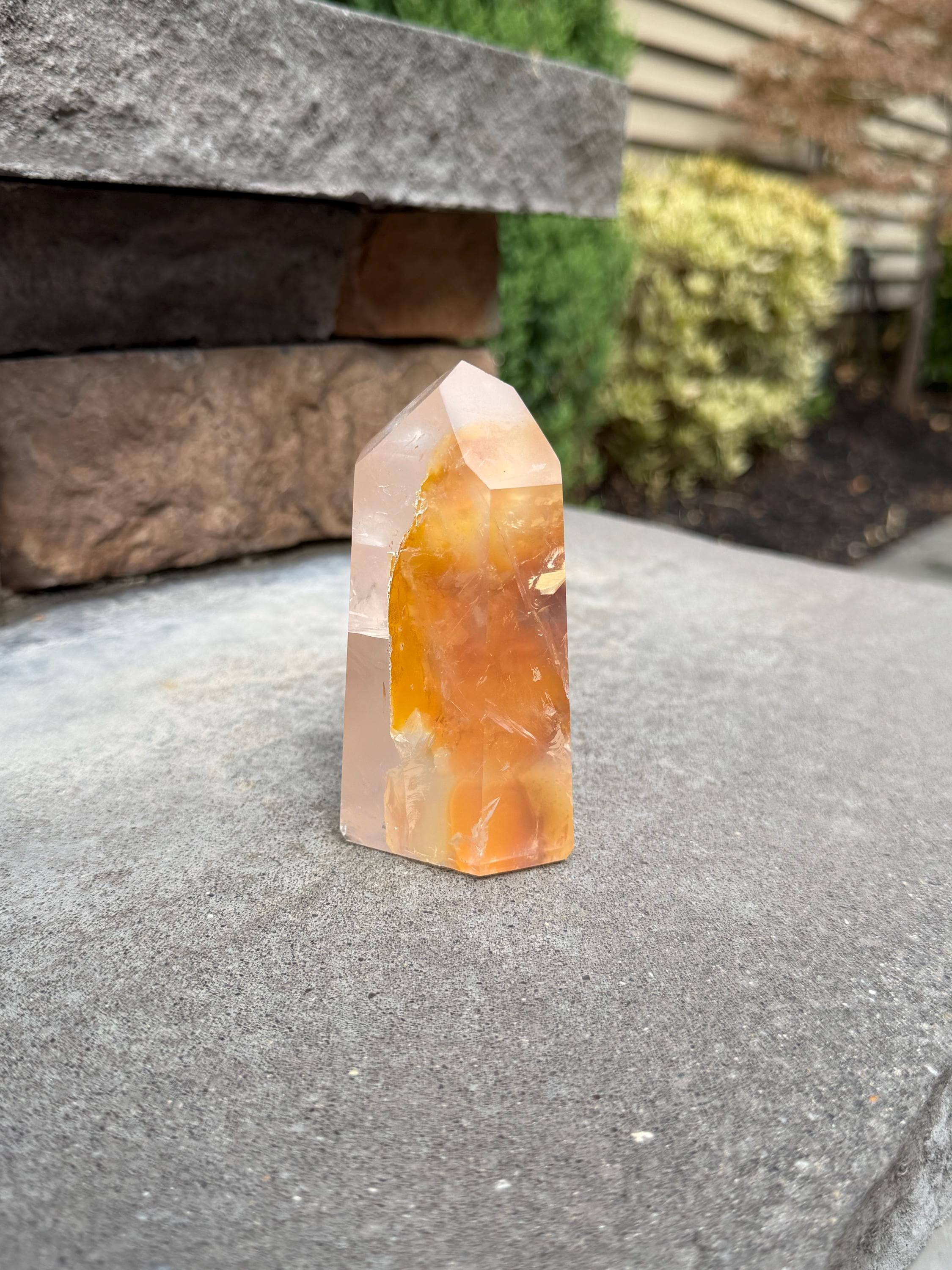 Golden Healer Tower from Brazil: Polished Quartz Point 15