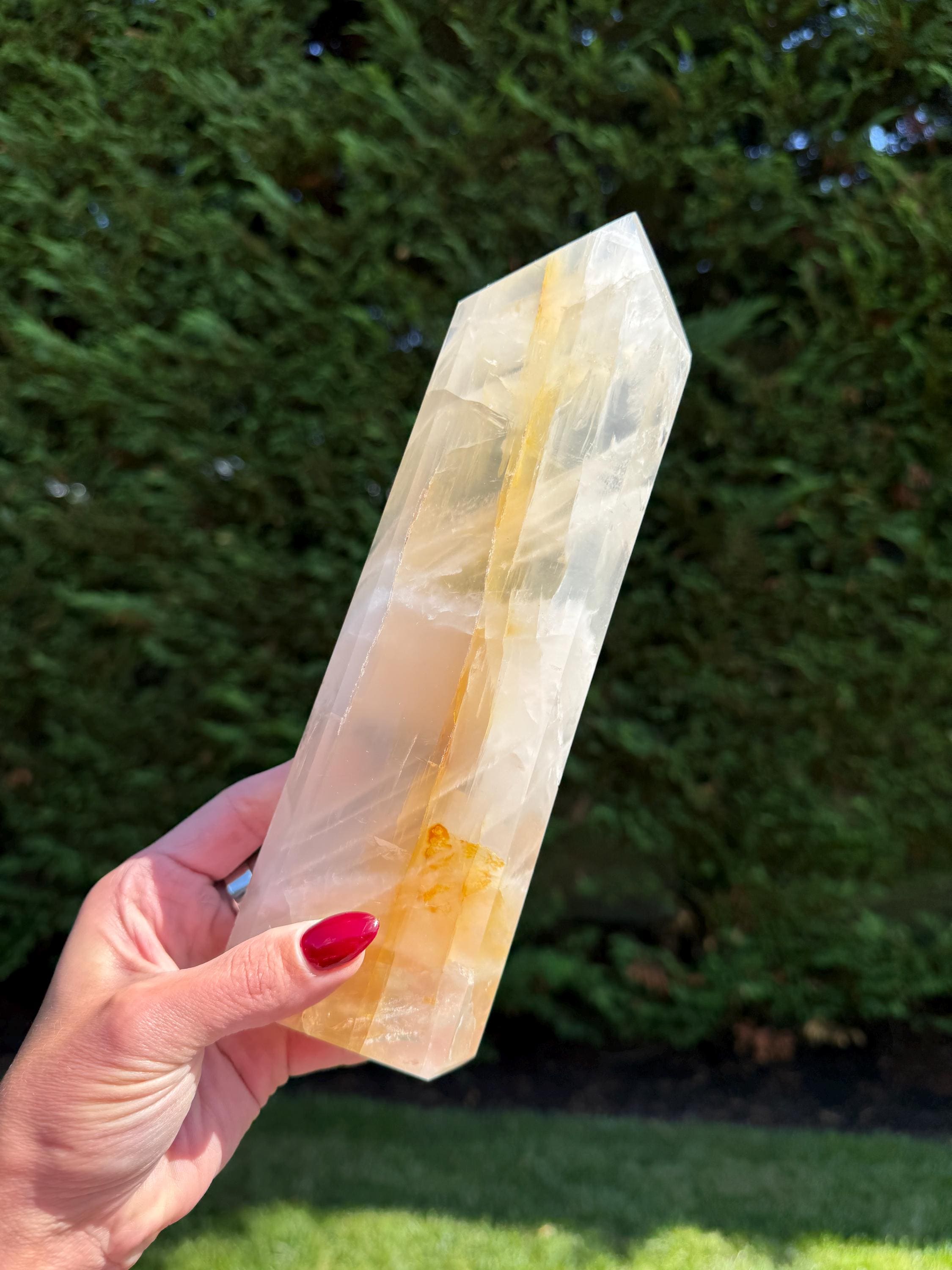 XL Golden Healer Girasol Quartz Tower • Polished Crystal Point from Brazil 2