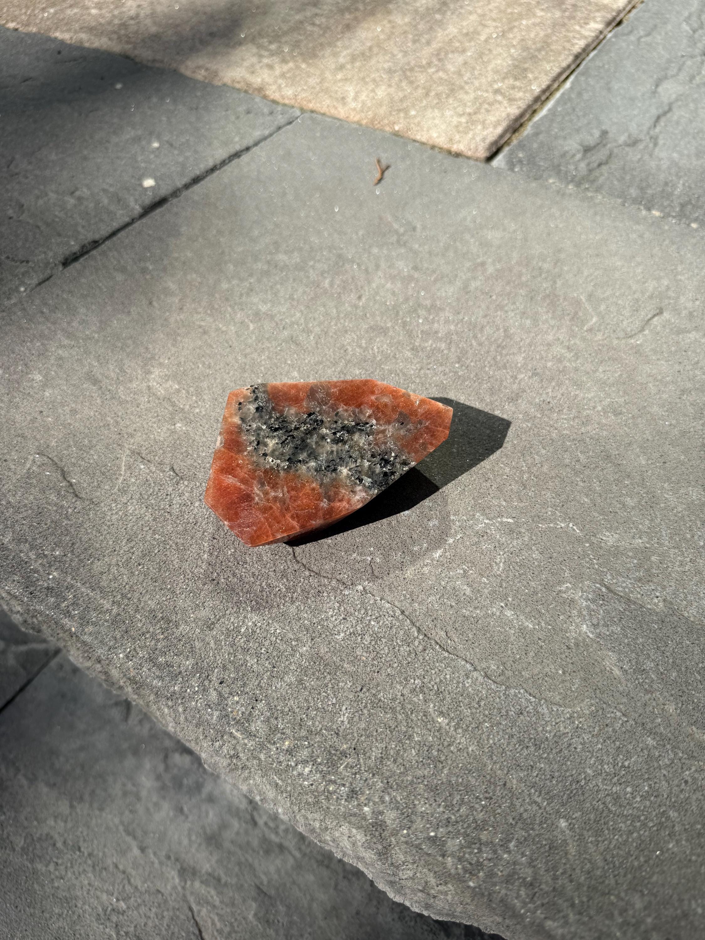 Confetti Sunstone Crystal Freeform • High Flash Polished Stone • Orange Sparkle Gemstone • Healing Crystal Decor 8